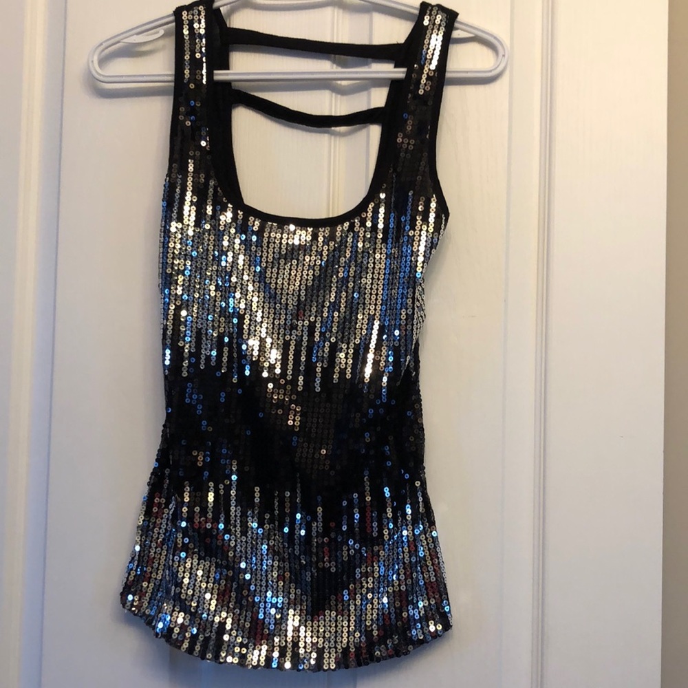 🪩✨Black & Silver Sequin Tanktop